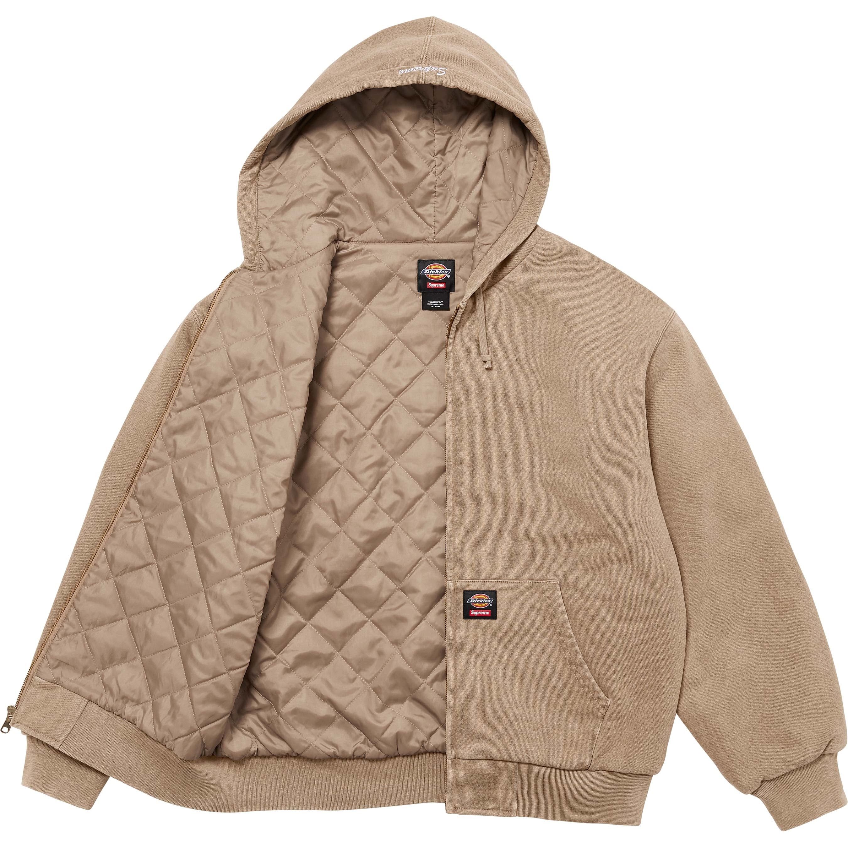 Supreme®/Dickies® Quilted Lined Zip Up Hooded Sweatshirt view 14